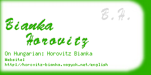 bianka horovitz business card